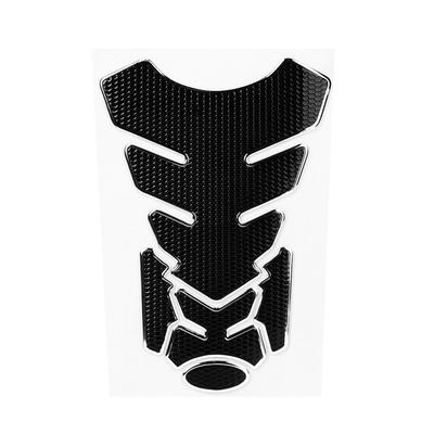 3D Motorcycle Gas Oil Fuel Tank Sticker Pad Protector Decoration Fit for Yamaha(BlackSilver )