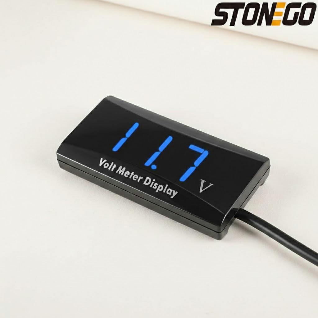 Mini 12V LED Waterproof Display Voltmeter Car Voltage Volt Gauge Panel Meter for Automotive