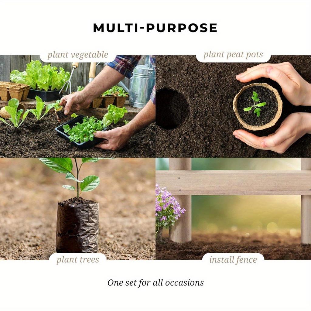 Earth Auger Bits for Ground Drilling, Garden Planting, and Post-Hole Digging