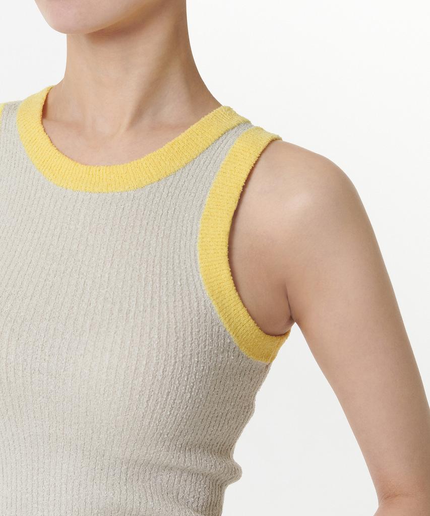 MUSINSA STANDARD WOMAN Women'S Mini Boucle Ringer Knit Sleeveless Top [Mushroom]