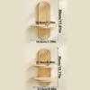 Elegant Wooden Arched Floating Shelf Decorative Rainbow Arch Books Storage Display Rack Bedroom Wall Decoration