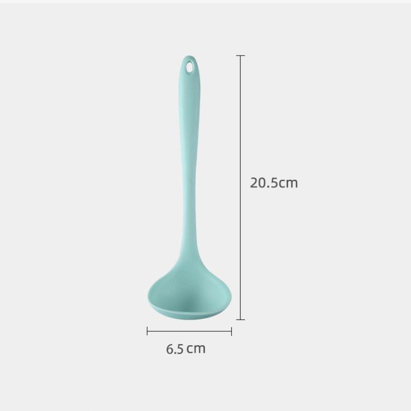 Long Handle Silicone Soup Spoon Large Ramen Noodles Tablespoons Pot Porridge Ladle Scoop Kawaii Japanese Kitchen Utensils