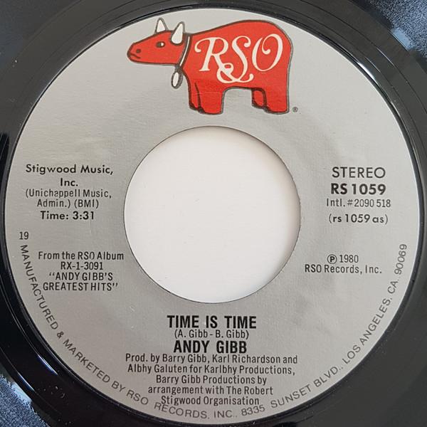 

7inch Record ANDY GIBB - Time is Time RS1059 RSO 1980 US Soul/Funk Used