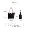 RafiCaro Tote Bag, Plain Canvas, A4 Size, Genuine Leather Handles, Small Shoulder Bag, Navy, for Men and Women