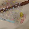 Trendy Translucent Star Plaid Nail and Device Decor Stickers
