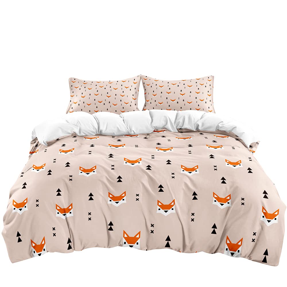 Fox Povlak na přikrývku Větev stromu Maskáčová ložní souprava Džungle Divoké zvíře Lesní Lov Chlapci Dospívající Muži Rustikální Selská Ložní souprava Podzim