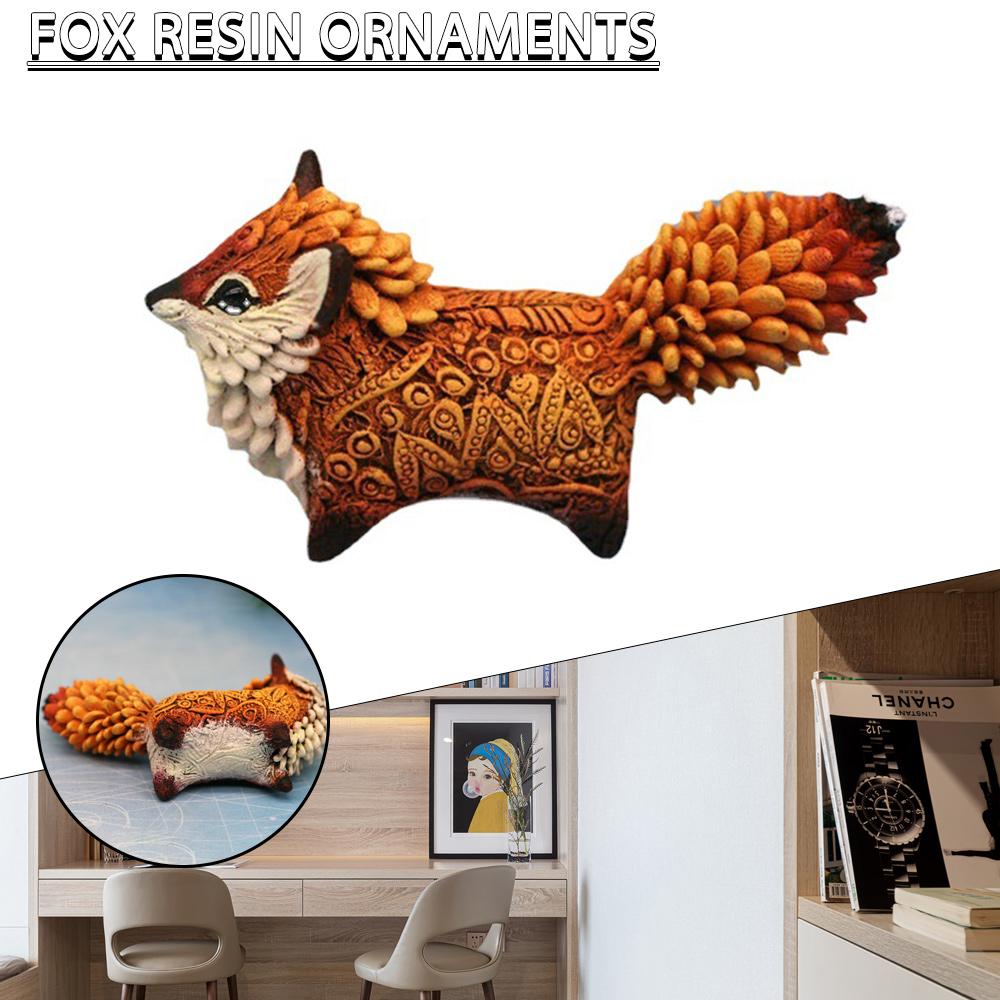 

PDTO Мини Тотемная статуя лисы из натуральной смолы, украшения для дома