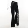 Women's Pants Wide Leg Gothic Sweatpants Punk Korean Style Black Elastic High Waist Trousers Joggers Harajuku Yoga Pant