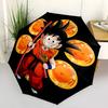 1 PC Automatic Folding Umbrella - Son Goku Pattern Portable Foldable Design With 8 Ribs Christmas Birthday Gifts