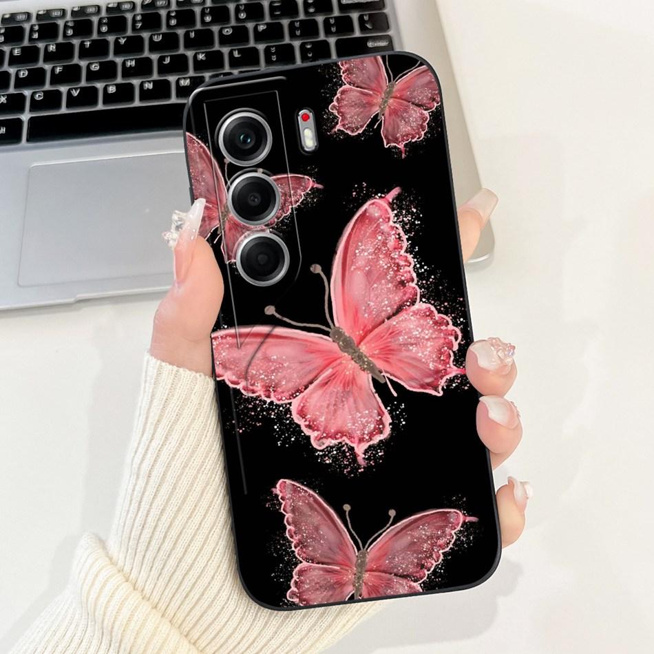 For Tecno Camon 40 Pro 4G Camon40 CM5 CM6 Elegant Butterfly Floral Phone Case For Camon 40 40Pro 4G Soft Silicone Cases Bumpers