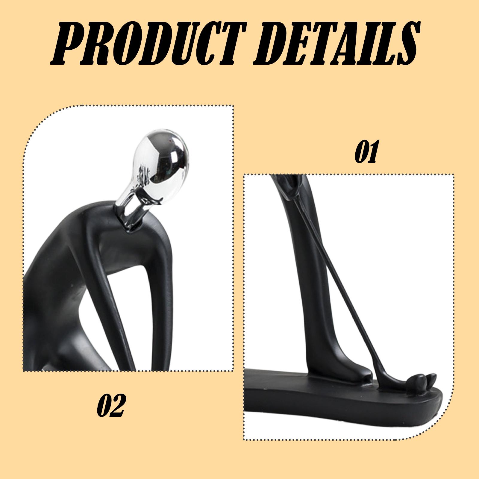 

Golfer Statue Resin Sculpture Creative Nordic Artwork Figurine for Home Decoration Living Room Accessories Height 24 cm