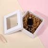 6pcs Kraft Paper Boxes with Window Gift Packaging Small Treat Boxes Soap Mini Treat Wrap Boxes for Wedding Party Jewelry Making Display