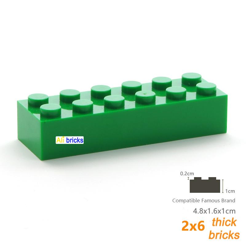 40pcs Bulk Construction Bricks Thick Figures Blocks 2x6 Dots Learning Creativity Dimension Works With Featuring 2456 Plastic Material Toy ideal for