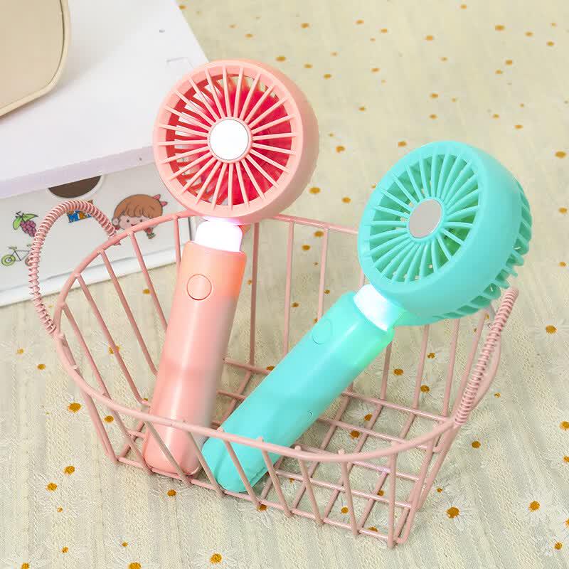 Portable Handheld Fan with LED Light