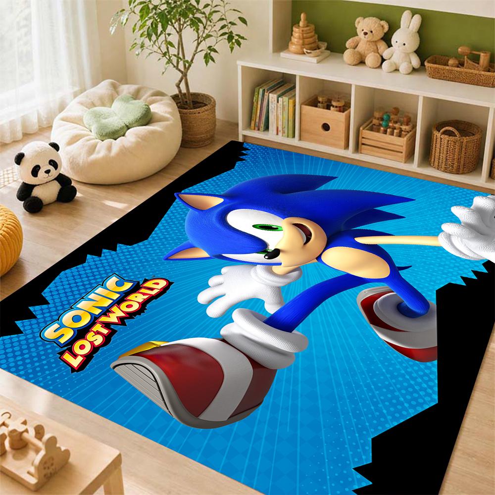 Sonic Hedgehog Carpet Bath Mat Fluffy Rug Soft Foot Mat Under Desk Mat Living Room Rug Pet Friendly