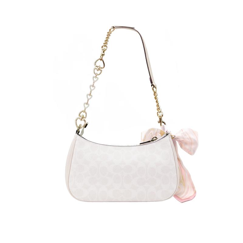 Coach Shoulder Bag [Customized Bag] Teri 25 Brand Micro-label Detachable Strap Bow Silk Scarf Extension Chain Printed Feng Rusong Basic Style