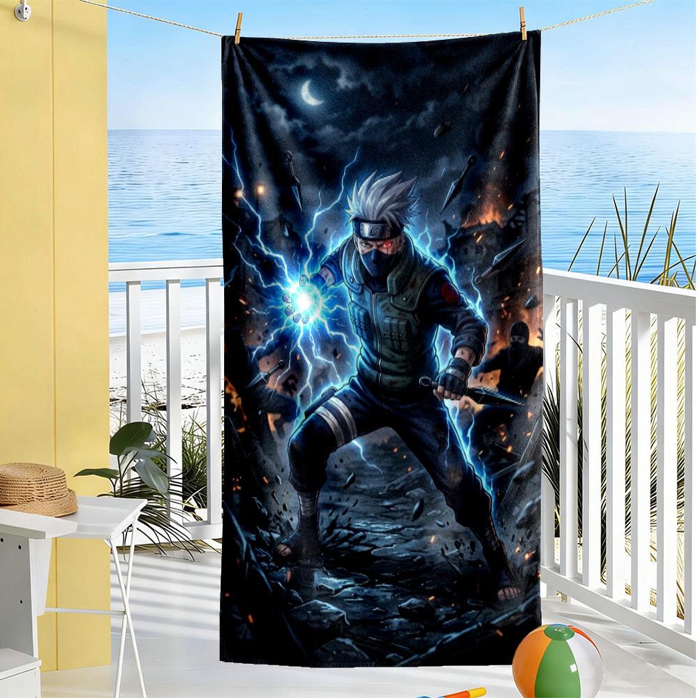 Naruto Beach Towel Soft Durable Quick-Dry Comfortable Lightweight Perfect for Traveling Yoga Camping and Swimming