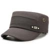 Men's Cotton Flat Top Hat - Casual Outdoor Cap for All Seasons, Simple Fashion Travel Cap