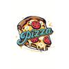 European sizes Women's Pizza Print T-Shirt - Short Sleeve Round Neck Casual Summer Blouse with Pizza Slice & Topping Patterns