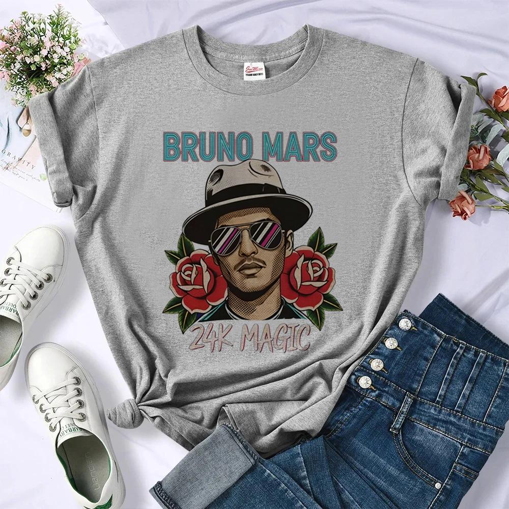 Bruno Mars T Shirt Female Baddie Harajuku Y2k Goth Aesthetic Shirt Scene Jojifuku Baddie Graphic