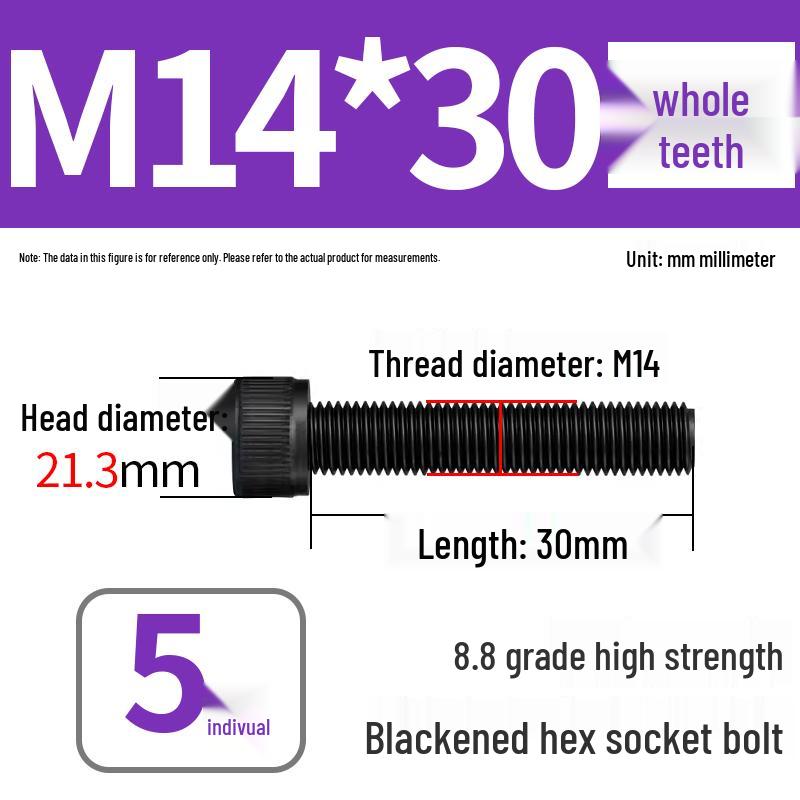 8.8 High-Strength Socket Head Cap Screw Bolt (M4-M20)