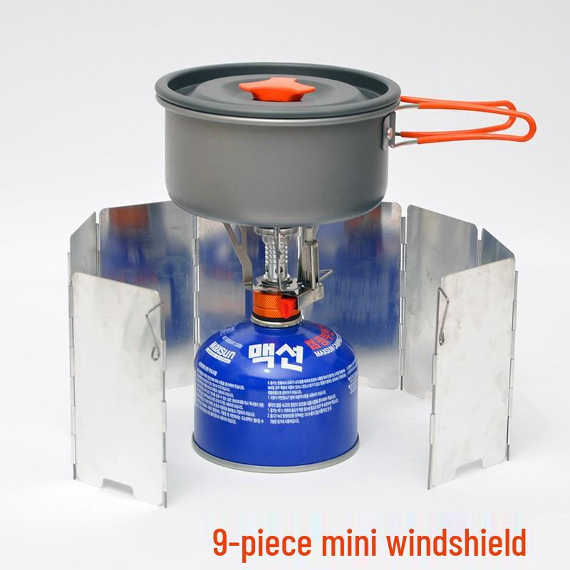 Ultra-light Foldable Aluminum Alloy Camping Stove Windscreen with Peg