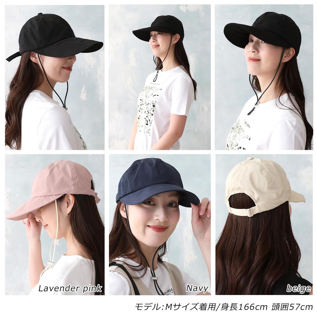 [DreamHats] Cap, UV protection, UPF50+, water repellent (repells water), with chin strap (lightweight material), soft (foldable), hat, springsummer,