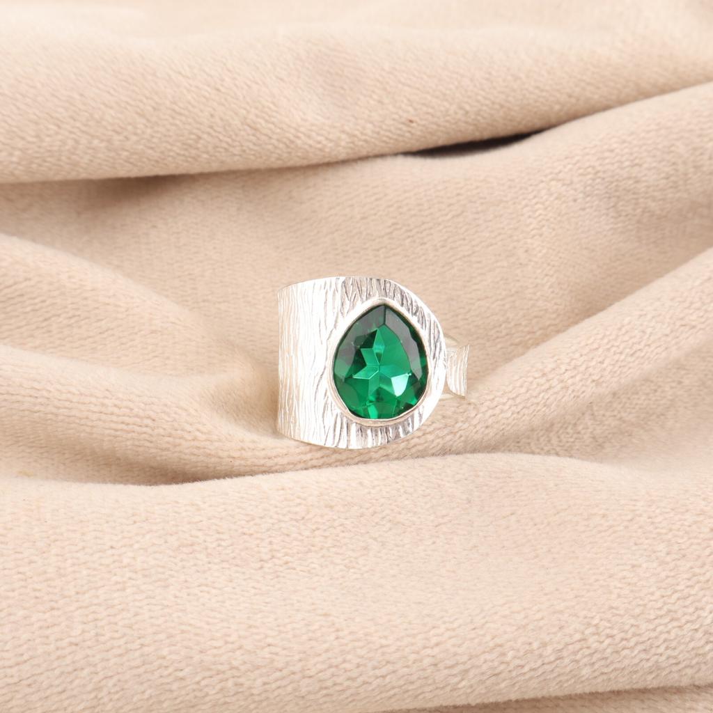 Chrome Diopside Gemstone 925 Sterling Silver Jewelry Handmade Green Stone Ring RR-63-10