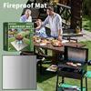 Feuerfeste Outdoor-Matte Wasserdicht Hitzebeständiges Polster Tragbarer Bodenschutz für Grill Lagerfeuer, Terrasse Strand Camping 100x100cm
