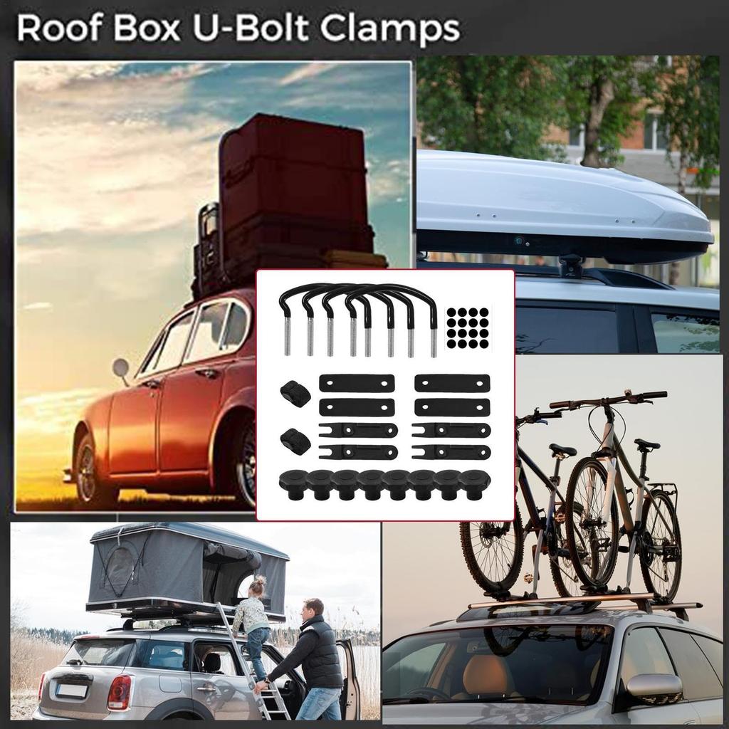 Střešní nosič svorka, Střešní box U-šroubová svorka - 4 Střešní nákladní box svorka