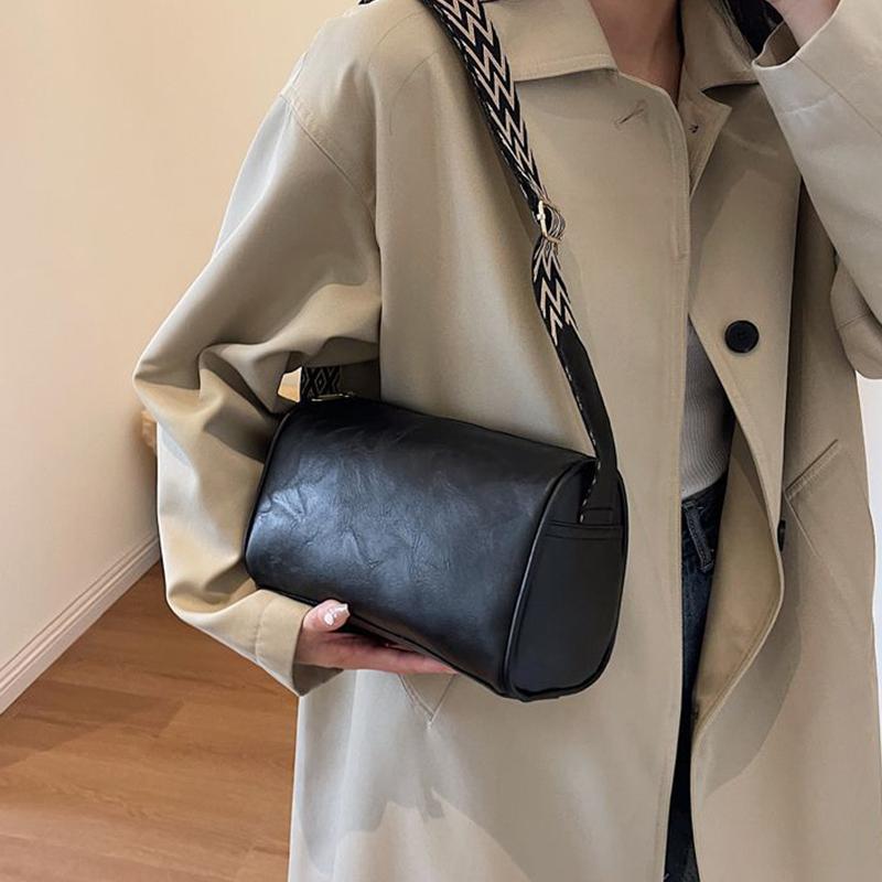 Yogodlns Hochwertige PU-Leder-Schulter-Crossbody-Tasche für Frauen Vintage PU-Leder Damen kleine Handtasche Kissen Umhängetasche