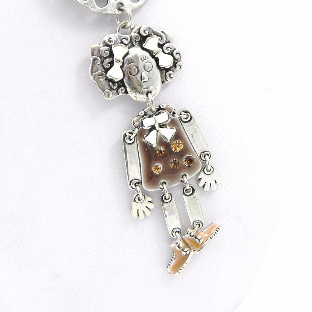 Les Trésors De Lily [G7800] - Sautoir Créateur 'Capucines' marron