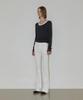 Lense Mid-Rise Boot Cut Pants White