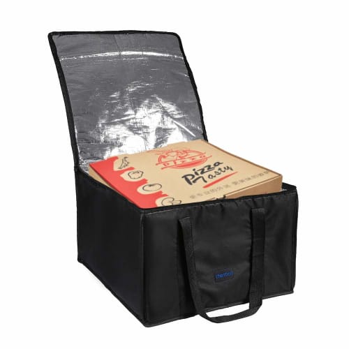 Cherrboll Eco Bag, Shopping Bag, Insulated, Thermal, Storage Bag, Lunch Bag, Large Capacity, Waterproof, Foldable, Fits 18-inch Pizzas, Delivery Only