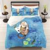 Otter Duvet Cover Animal Cartoon 3-Piece Set Children Cute Polyester Soft Breathable Comforter Animation Bedding