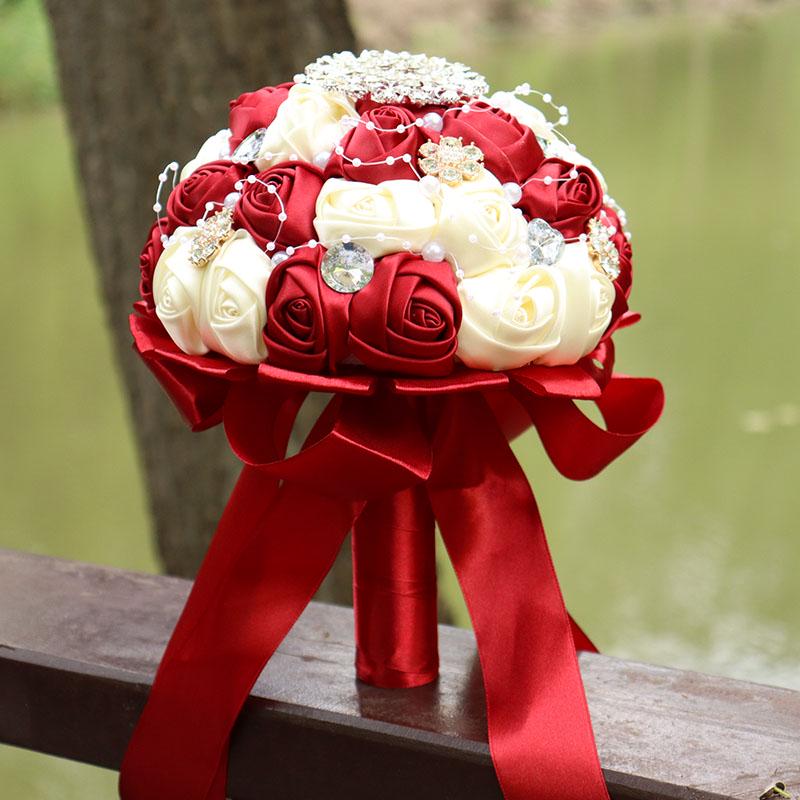 Korean Style Bridal Bouquet for Weddings - Artificial Flower Ball for Bridesmaids & Photo Props