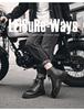 2023 Autumn Men's British Style High-Top Martin Boots: Trendy Casual Workwear Safety Shoes