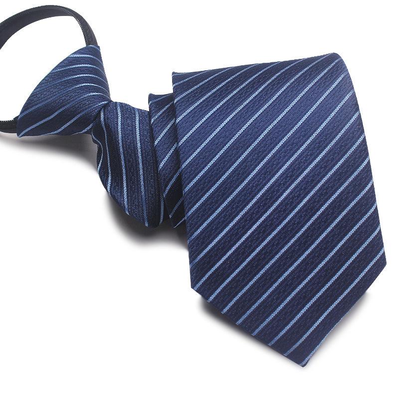 Men's 8cm No-Knot Zipper Tie - Easy-Pull Business Formal Tie
