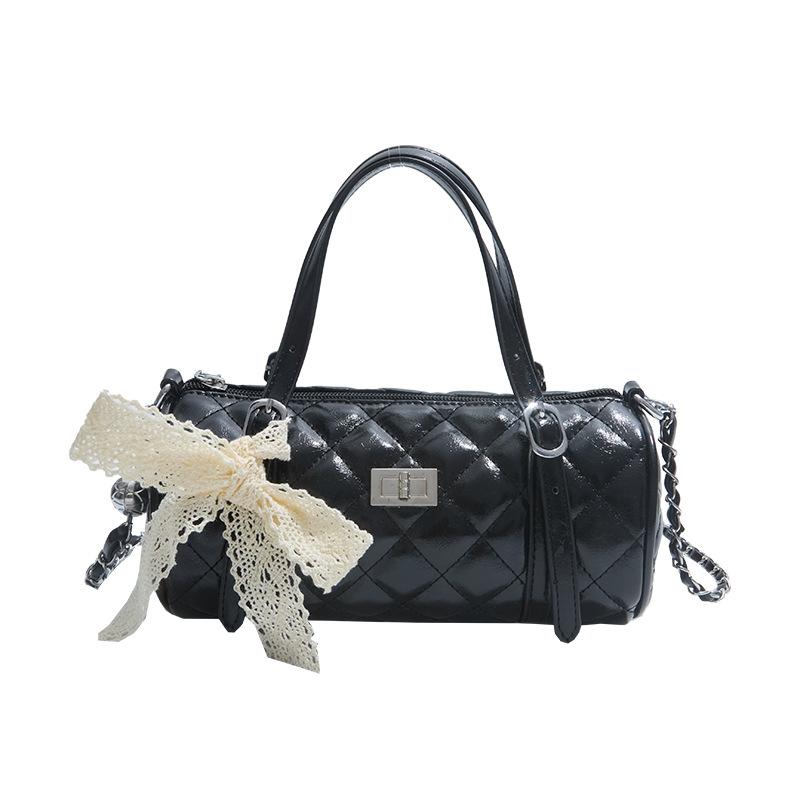 Rhombus embroidery thread small bag women's 2025 new summer super fire chain messenger bag exquisite versatile portable small bag