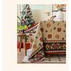 Elegant Christmas Tablecloth Cotton Linen Blend Rectangular Dining Table Cover Red Holiday Decor Home Kitchen