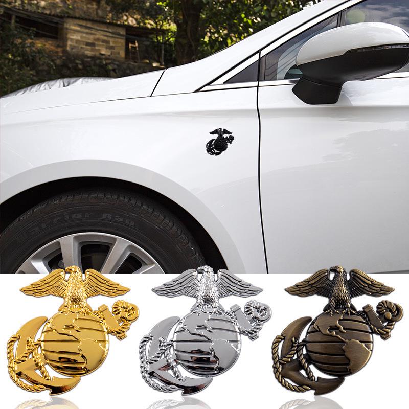 3D Marine Corps Eagle Metal Car Modification Body and Side Stickers