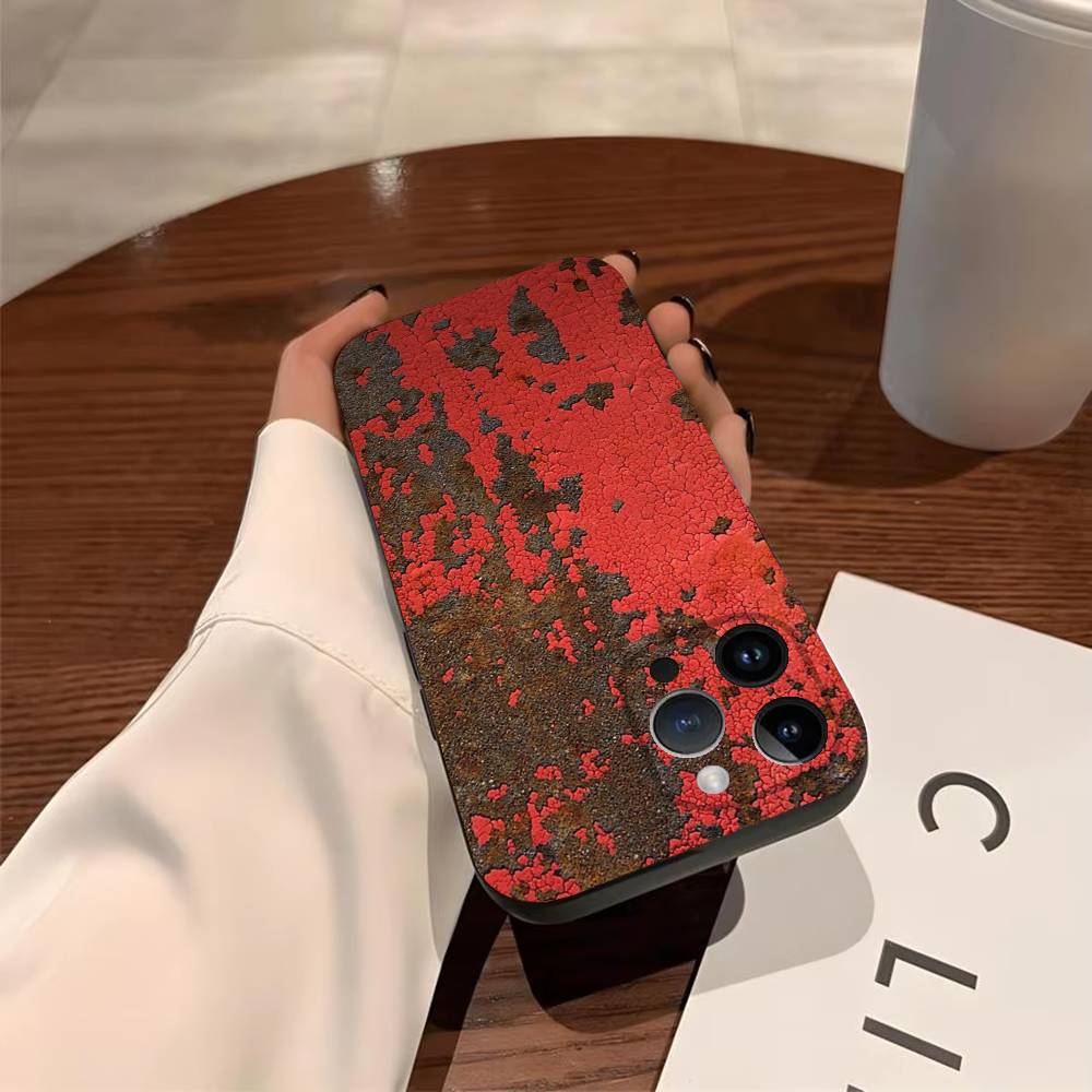 Industrial Style Rusty Phone Case for iPhone 17 Air 16 15 11 12 14 13 Pro Max Shockproof Cover