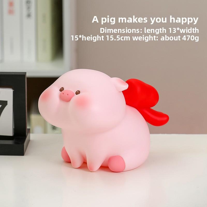 Cartoon Baby Pig Savings Jar with Rubberized Anti-drop Coating, Cute Pig Boi Piggy Bank, for Children's Festival