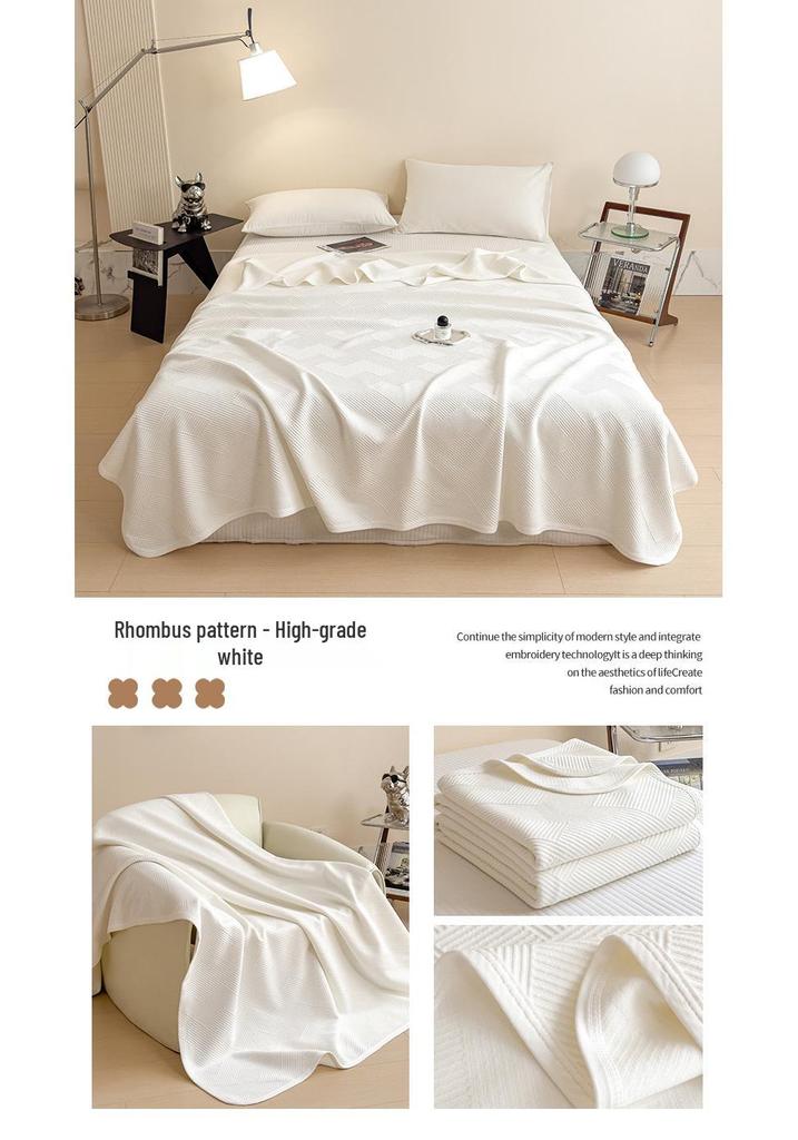 Class A Pure Cotton Three-Layer Gauze Blanket: Summer Cool, All-Season Jacquard Nap & Air Conditioning Quilt