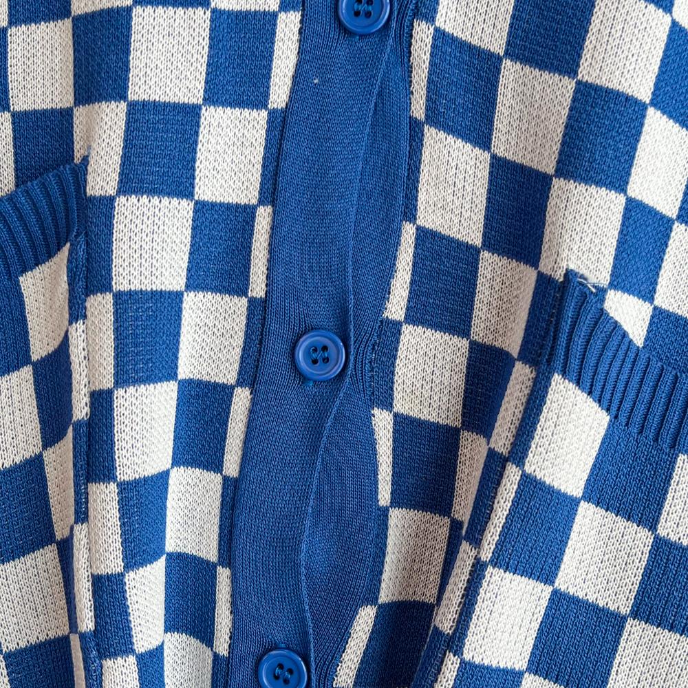 Herbst Vintage Marke Plaid Gestrickte Pullover Hose 2 Stück Set Frauen Trainingsanzug Einreiher Mantel + Knöchel Länge Hosen Outfits