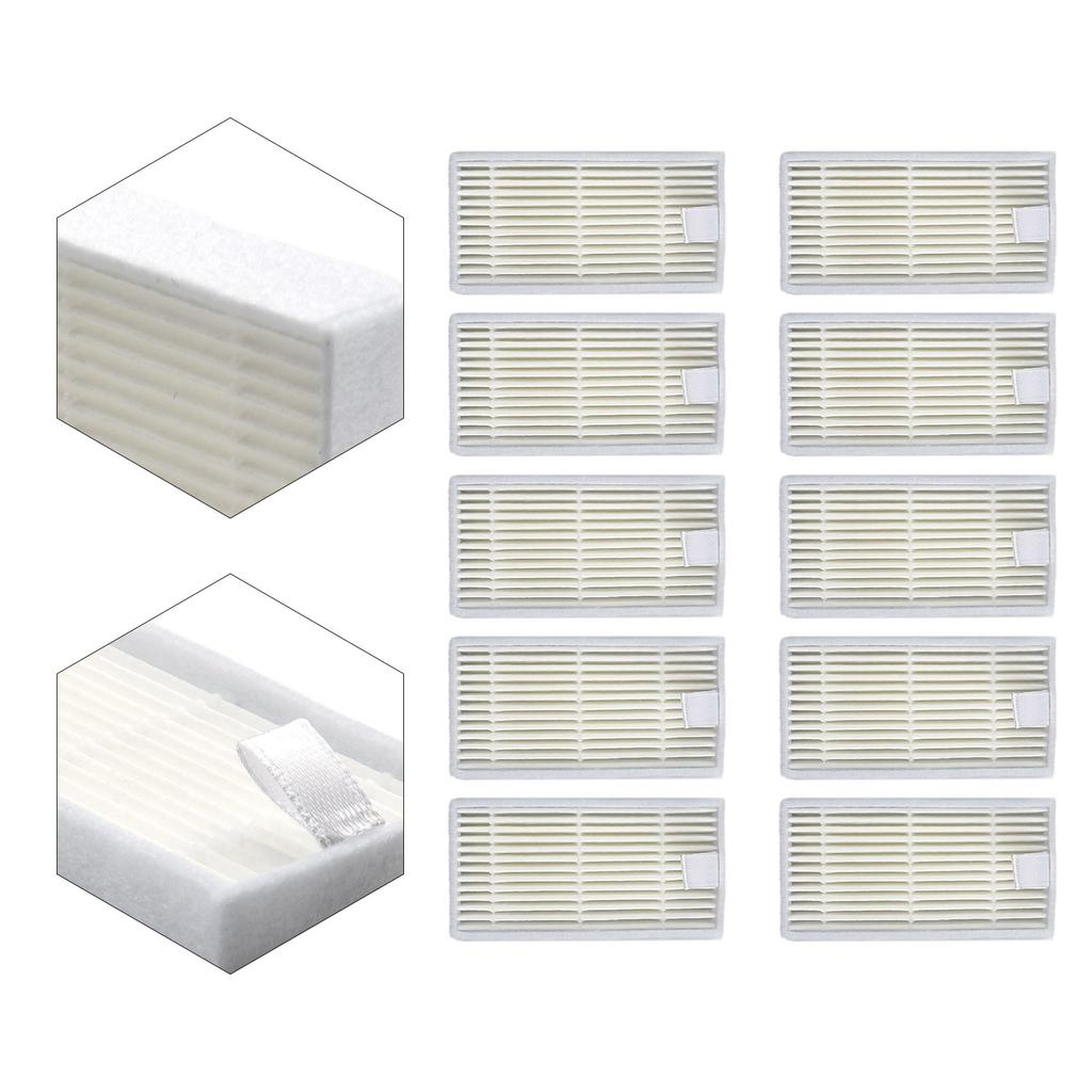 10Pcs Vacuum Filter Set for SilverCrest For SSR 3000 A1 Robot Vacuum Cleaner Accessories with Washable and Recyclable Features