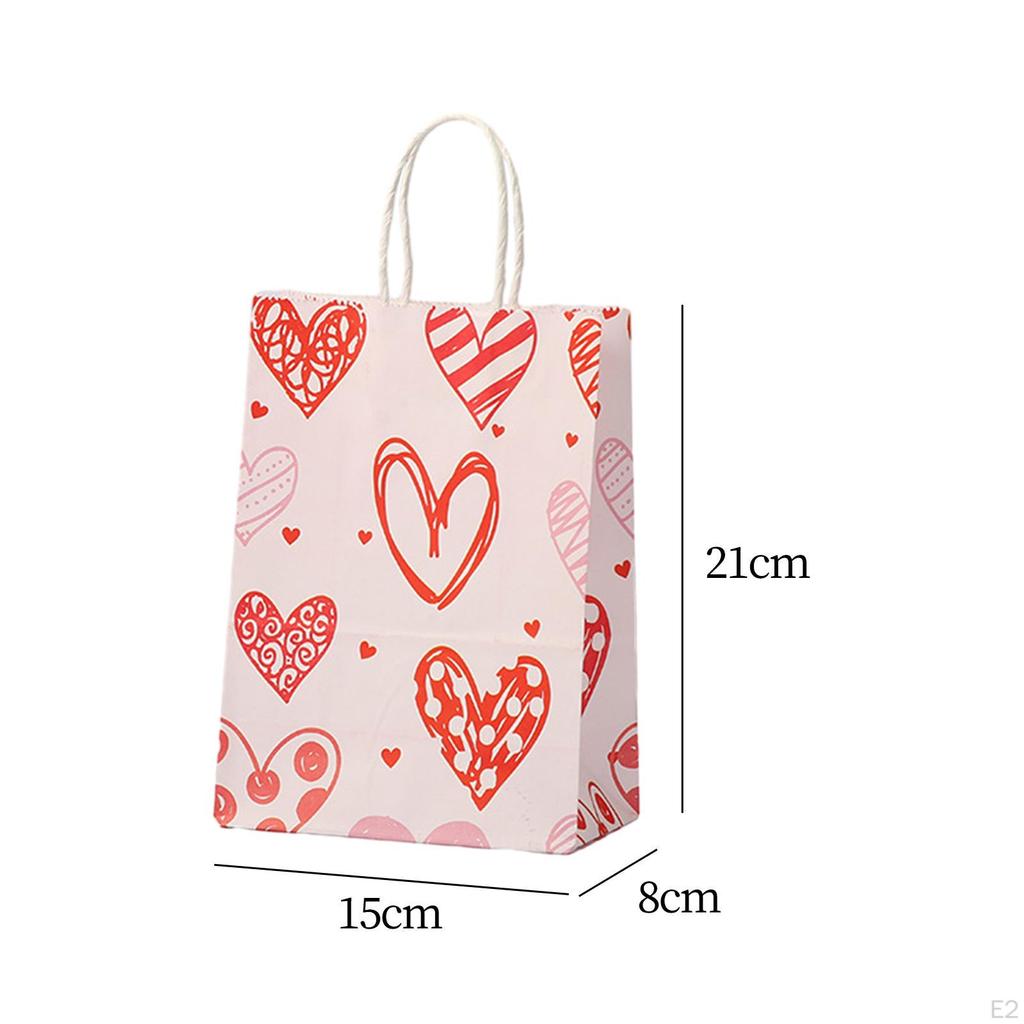 12 Pieces Party Favor Tote Valentine's Day Gift Bag Retail Goods Wrap Boys Girls