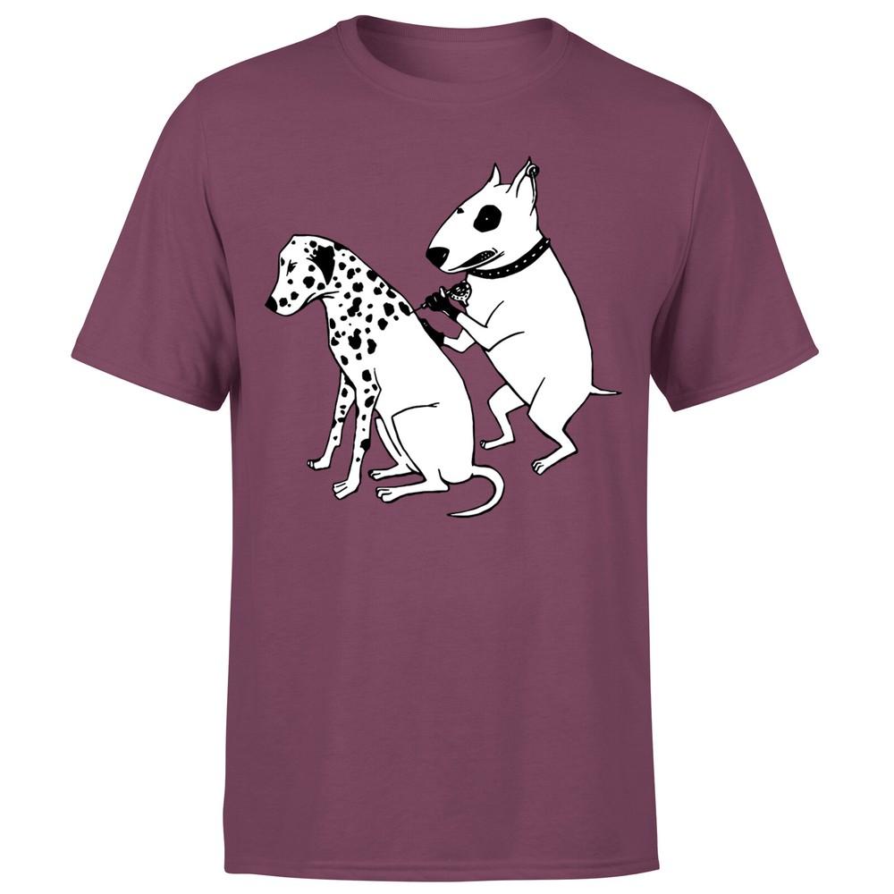 Pittbull Tattooing Dalmatian Unisexs Unisexs T Shirt Funny Animal Dog Lovers Tee Top 2XL