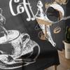 Sketch Coffee Set Tulle Curtains For Living Room Sheer Curtain Bedroom Veil Organza Decorative Window Treatments
