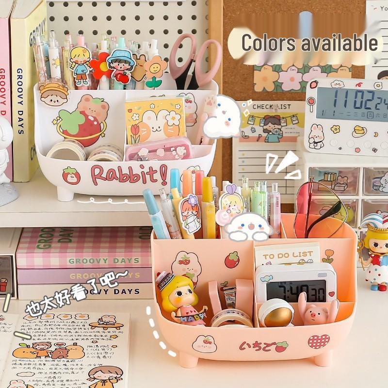 Roztomilý velkokapacitní držák na tužky pro dívky - Jednoduchý moderní organizér na stůl
